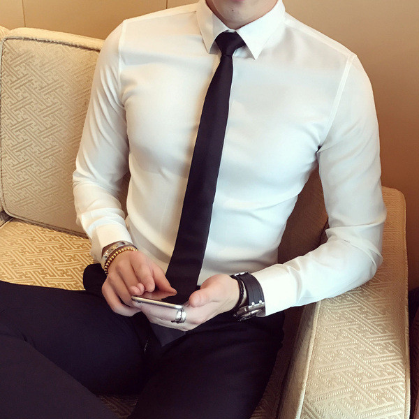 Cămașă elegantă pentru bărbați, cu mâneci lungi, în diferite culori