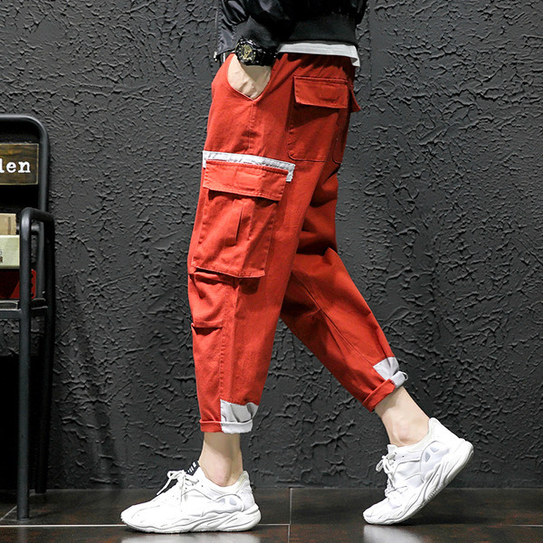 Ανδρικά παντελόνια  με τσέπη σε δύο χρώματα