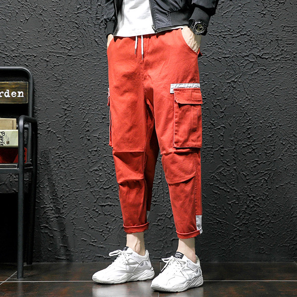 Ανδρικά παντελόνια  με τσέπη σε δύο χρώματα