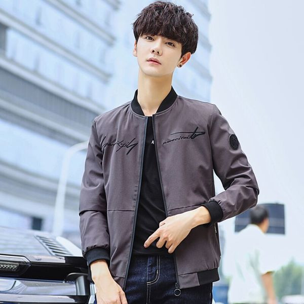 Jachetă bărbătească de primăvară elegantă, în patru culori, cu broderie