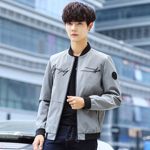 Jachetă bărbătească de primăvară elegantă, în patru culori, cu broderie