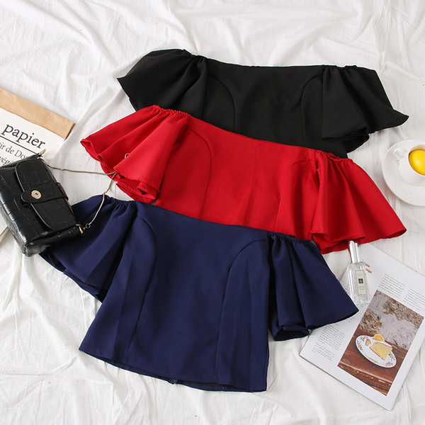 Bluză de damă cu mâneci căzute în mai multe culori