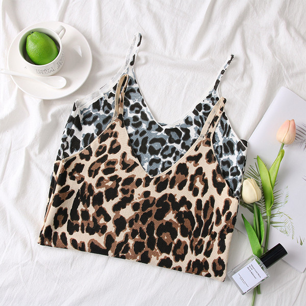 Actual maiou de damă cu bretele subțiri în două culori