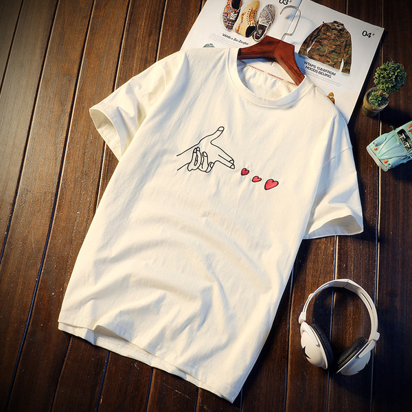 Tricou casual barbatesc cu broderie in mai multe culori