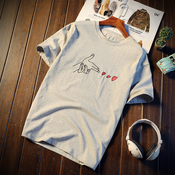 Tricou casual barbatesc cu broderie in mai multe culori