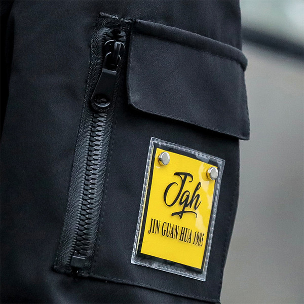 Jachetă casual pentru bărbați cu inscripție în trei culori