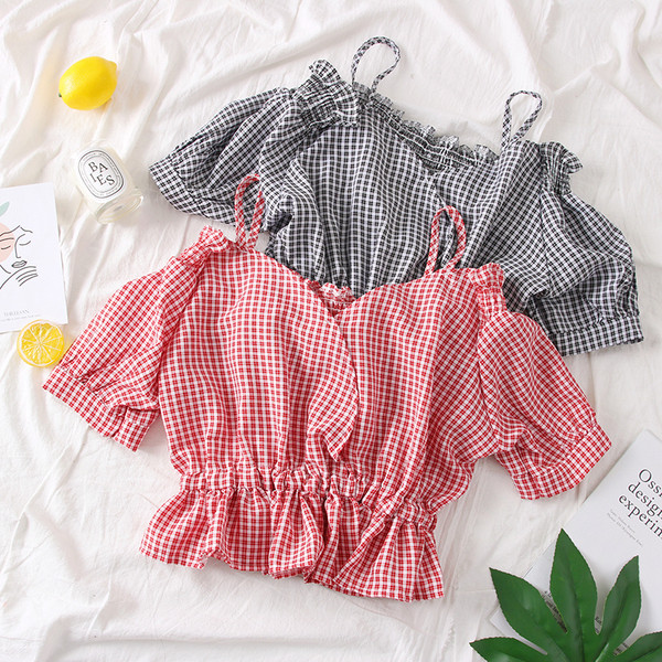 Cămașă de damă cu mâneci căzute în mai multe culori