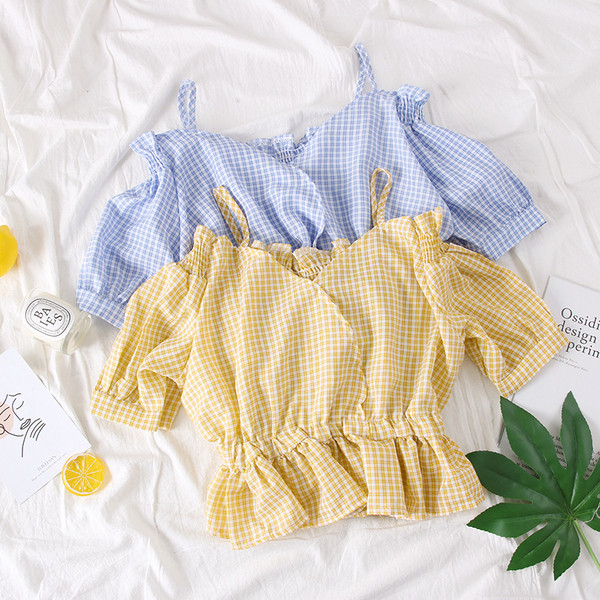 Cămașă de damă cu mâneci căzute în mai multe culori