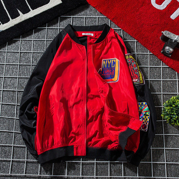 Jacheta casual barbatesc in doua culori cu aplicatie