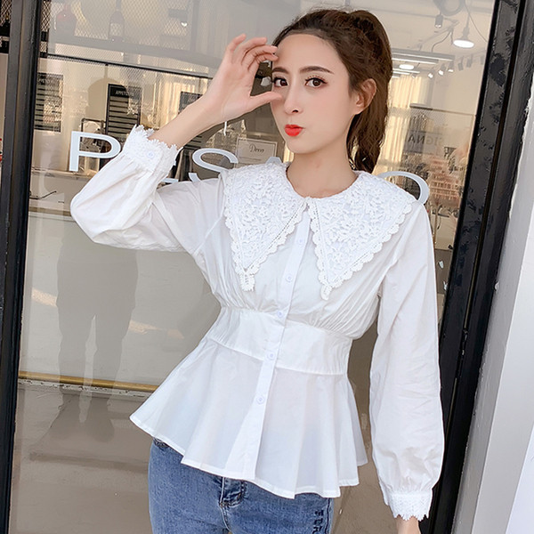 Cămașă modernă de damă cu dantelă în două culori