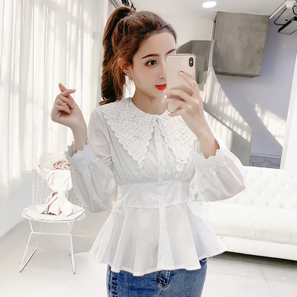 Cămașă modernă de damă cu dantelă în două culori