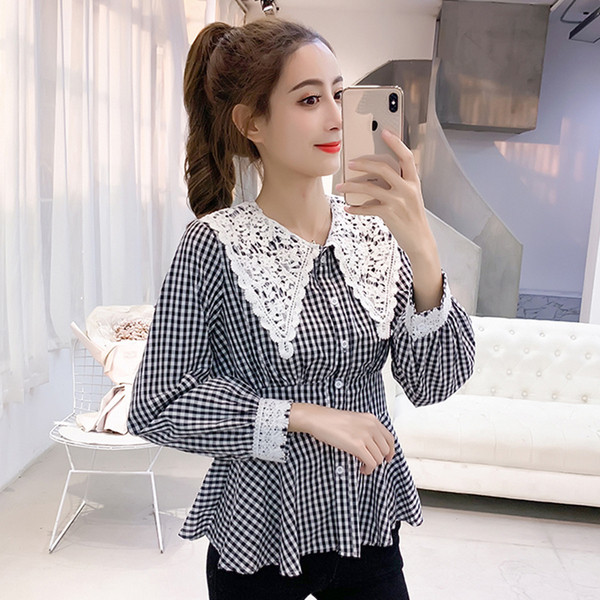 Cămașă modernă de damă cu dantelă în două culori