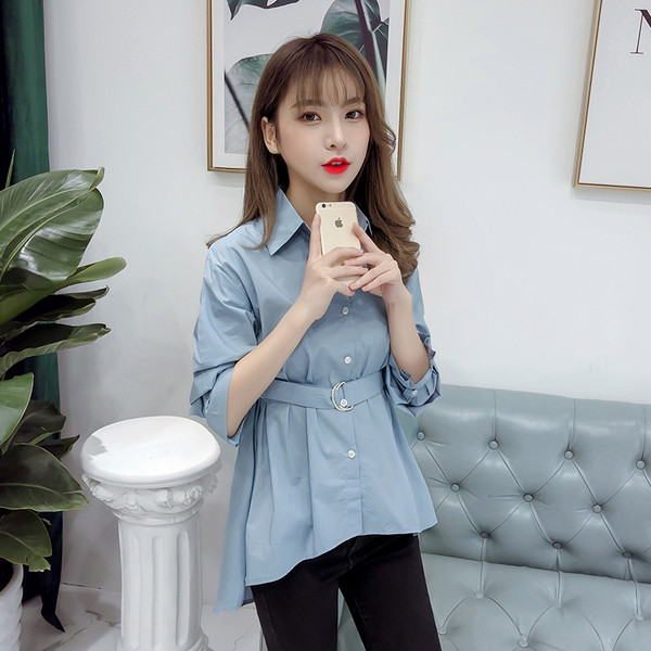 Κομψό γυναικείο πουκάμισο με μακριά μανίκια σε διάφορα χρώματα