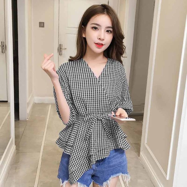 Stílusos női ing V-nyakkal, három színben