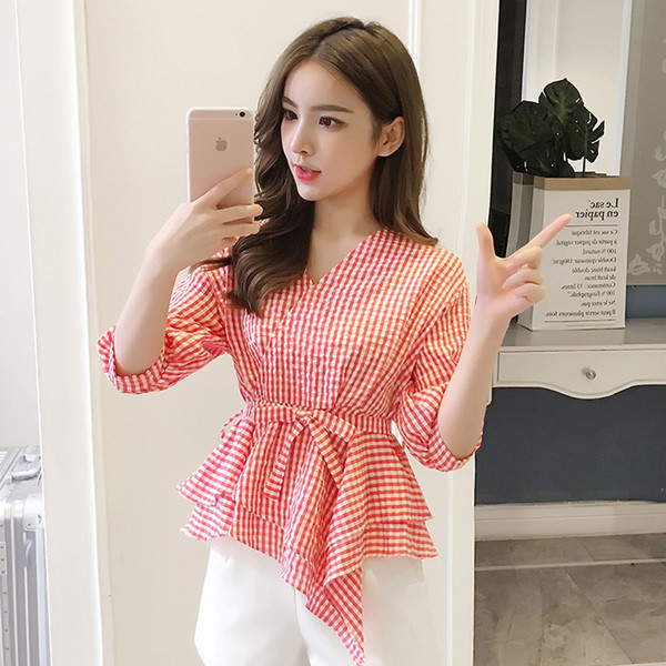 Stílusos női ing V-nyakkal, három színben