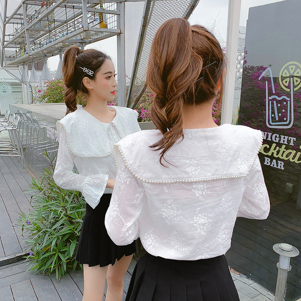 Aktuális női csipke ing fehér színben