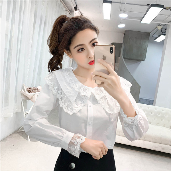 Aktuális női ing három színben, csipkével