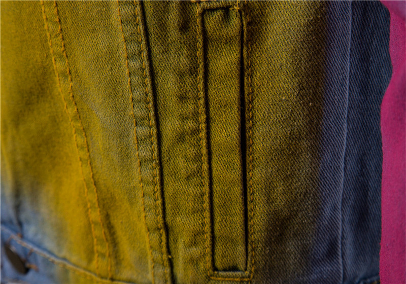 Új modell színű férfi farmer dzseki kék zsebekkel