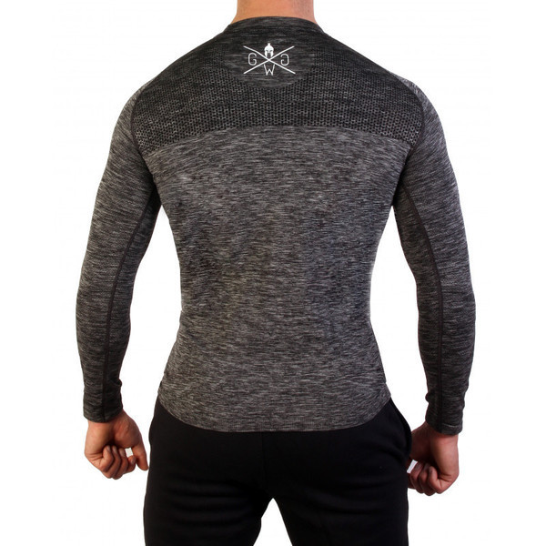 Hosszú ujjú férfi sportblúz két színben felirattal