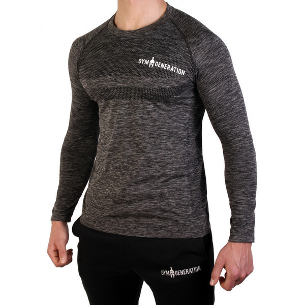 Hosszú ujjú férfi sportblúz két színben felirattal