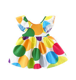 Rochie modernă pentru copii cu motiv colorat