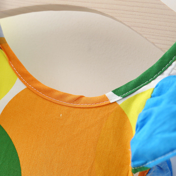 Rochie modernă pentru copii cu motiv colorat