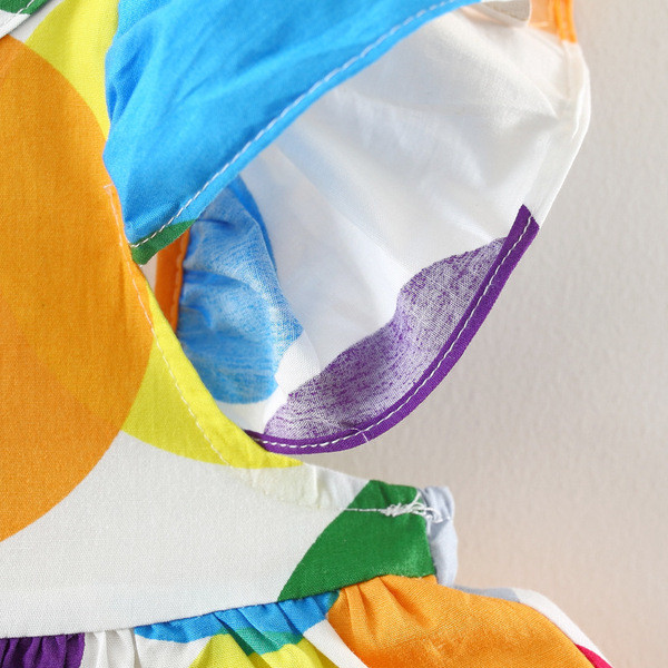 Rochie modernă pentru copii cu motiv colorat