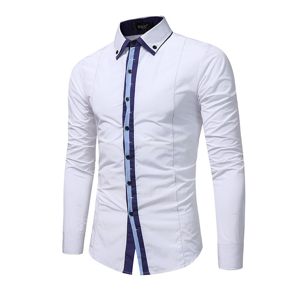 Sportos-elegáns férfi hosszú ujjú ing fekete, piros és fehér színekben