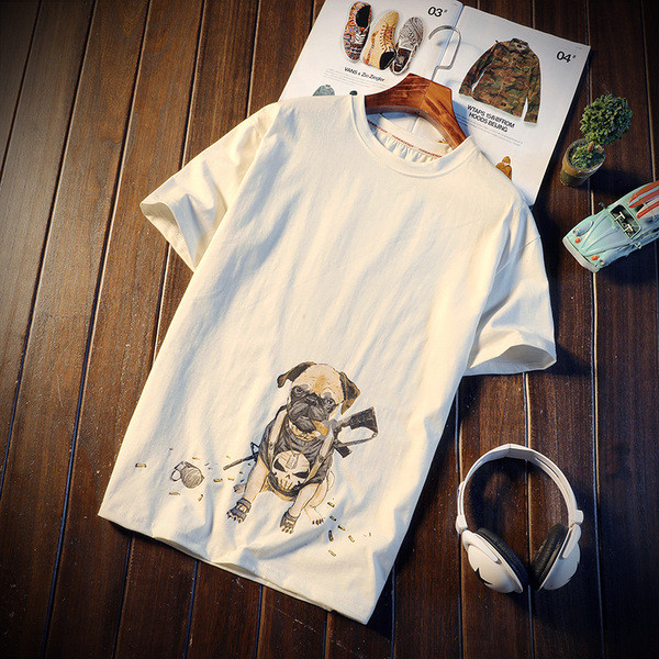 Alkalmi férfi póló fekete-fehér rátéttel