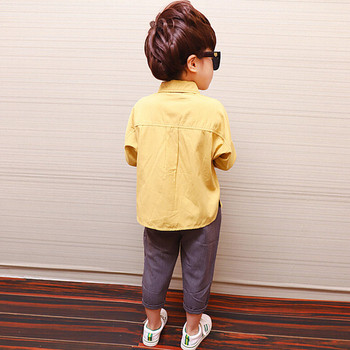 Παιδικό πουκάμισο για αγόρια σε δύο χρώματα με επιγραφές