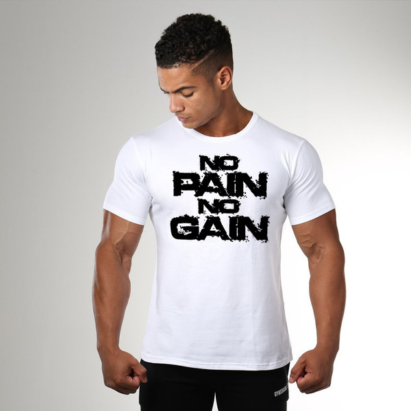 Lezser férfi póló rövid ujjal, hímzett felirattal