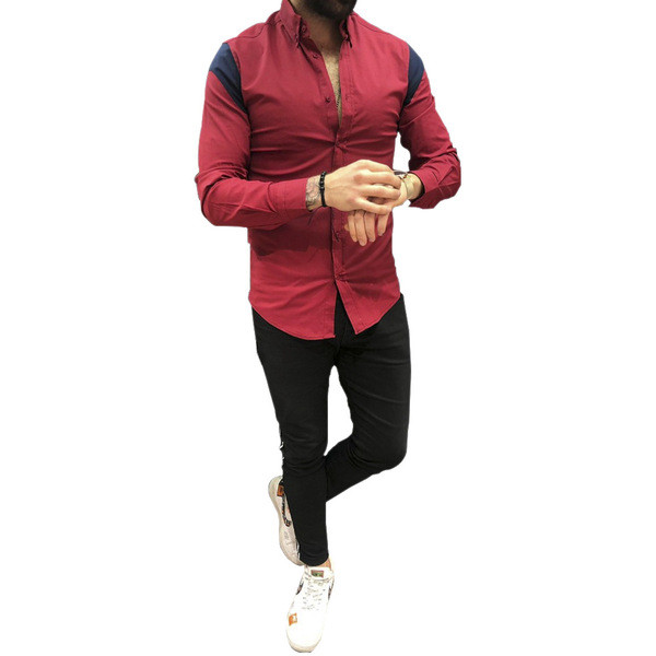 Aktuális férfi hosszú ujjú ing négy színben