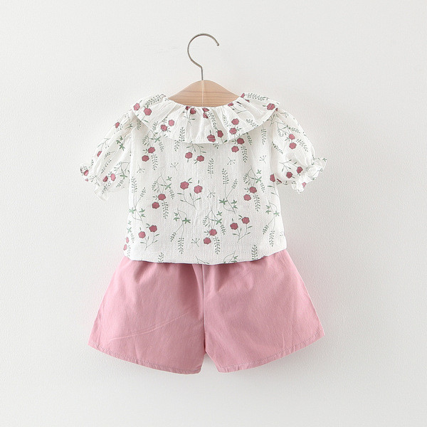 Modern, két részből álló gyerekszett virágos mottóval