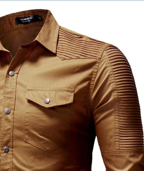 Sportos-elegáns férfi ing zsebekkel, három színben