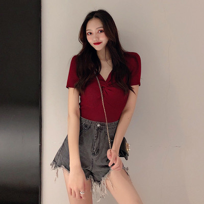 Rövid ujjú női blúz több színben