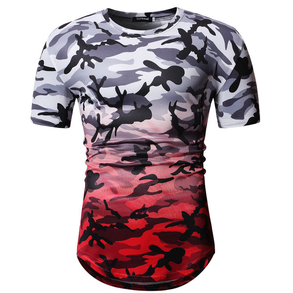 Alkalmi férfi póló terepszínű mintával, három színben