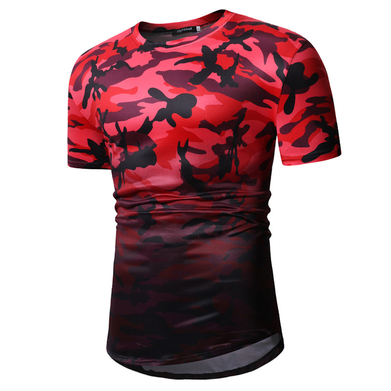 Alkalmi férfi póló terepszínű mintával, három színben