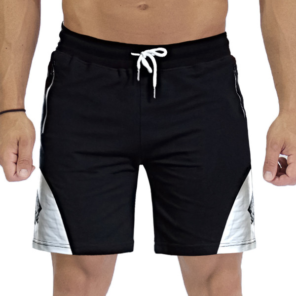 Férfi sport rövidnadrág két színben nyakkendővel