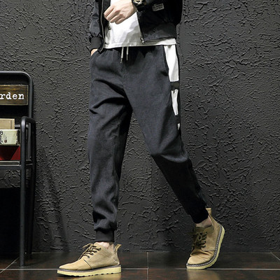 Sport és alkalmi férfi nadrág két színben nyakkendővel