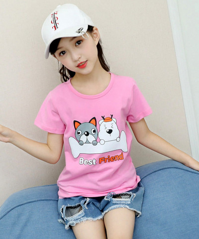 Alkalmi gyerek póló lányoknak több színben rátéttel