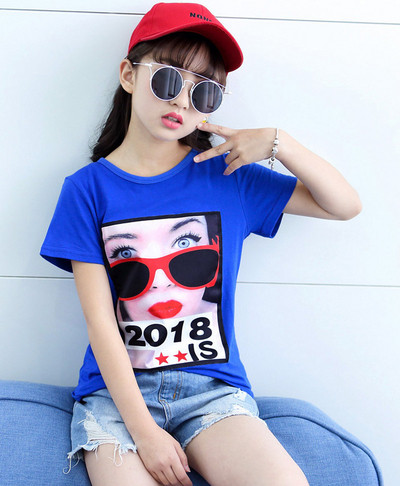 Alkalmi gyerek póló lányoknak több színben rátéttel