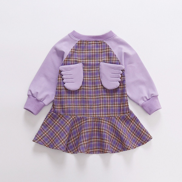 Modern gyerekruha lányoknak 3D elemmel a hátán, két modellben