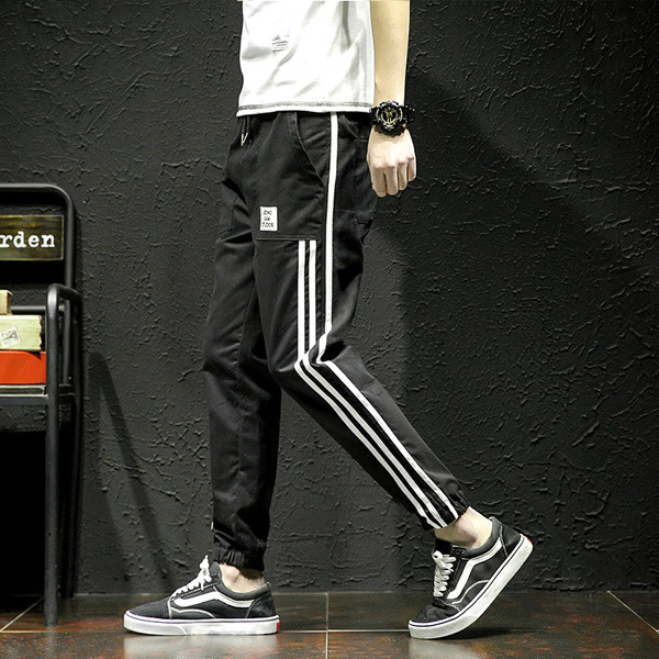 Férfi sportnadrág három színben, színes szegéllyel