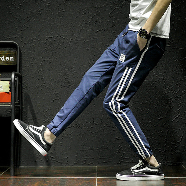 Férfi sportnadrág három színben, színes szegéllyel