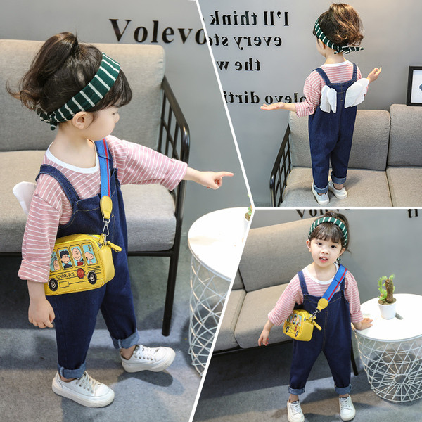 Farmer gyerekoverall lányoknak 3D elemmel a hátán két színben