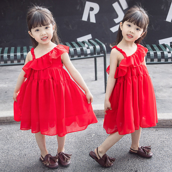 Stílusos piros gyerekruha lányoknak