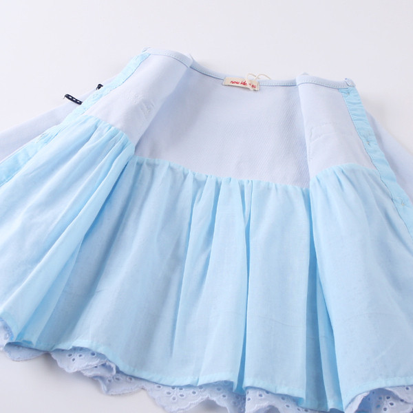 Modern, kék színű, hosszú ujjú lányruha