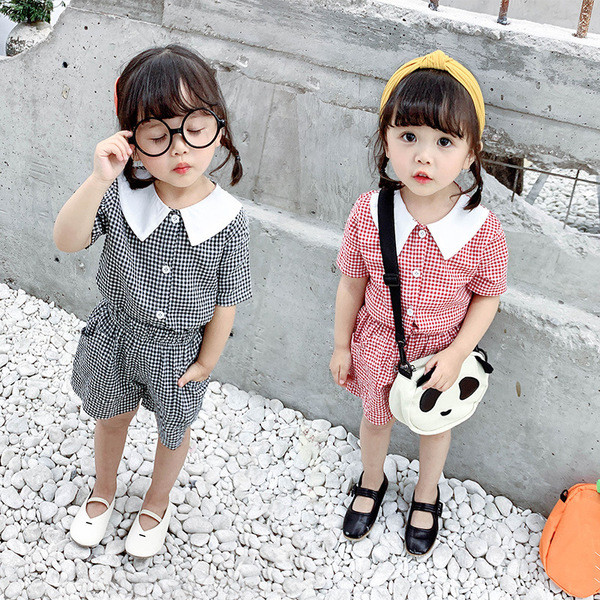 Stílusos gyerekszett lányoknak, két részből áll, fekete, piros és rózsaszín színben