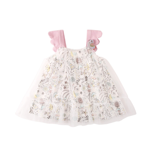 Jelenlegi gyerekruha kék és rózsaszín pántokkal