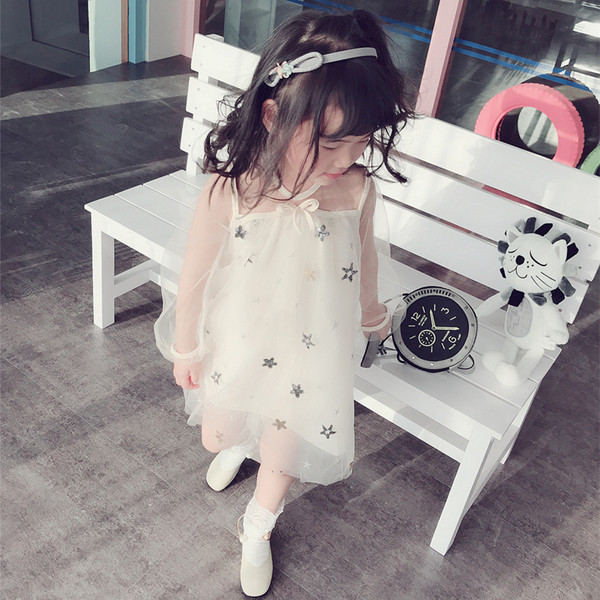 Rochie eleganta pentru copii din tul de culoare deschisa